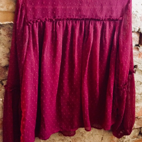 Japna High Collar Chiffon Blouse Size L - Picture 3 of 5